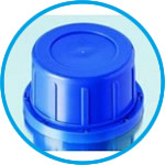 Tamper-evident caps for soda-lime square screw cap bottles, PP